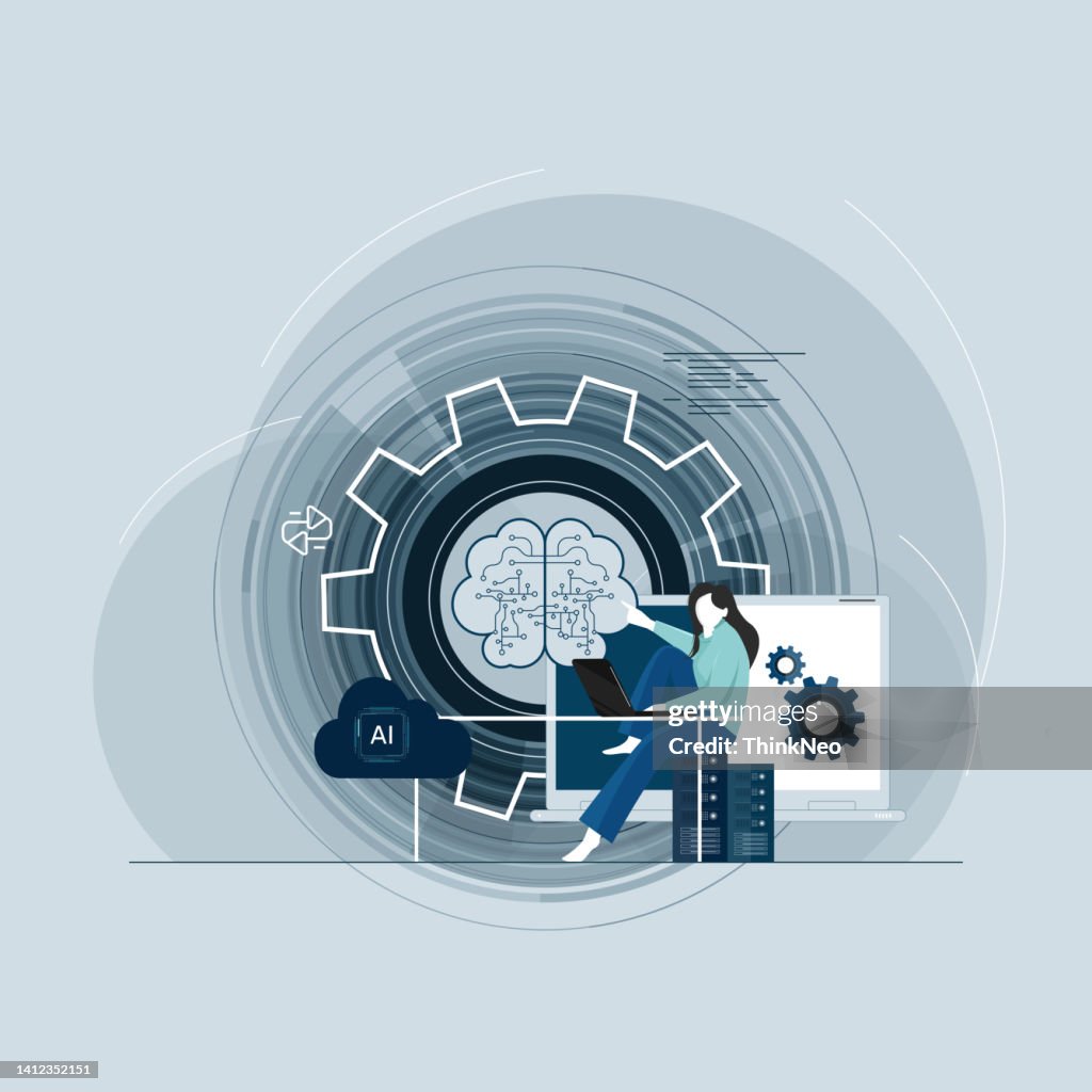 Machine Learning And Autonomous Futuristic Technology Concept High-Res ...