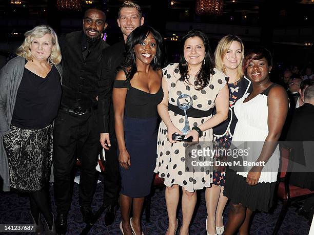 Cast members of TV Soap of the Year EastEnders including Ann Mitchell, Chucky Venn, John Partridge, Diane Parish, Nina Wadia, Jo Joyner and Tameka...
