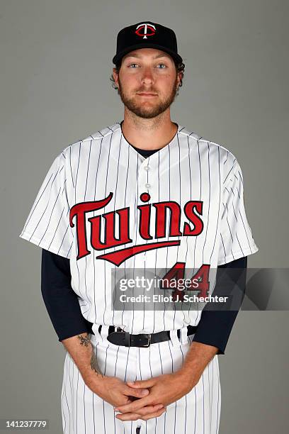 Matt Maloney of the Minnesota Twins poses during Photo Day on Monday, February 27, 2012 at Hammond Stadium in Fort Myers, Florida.