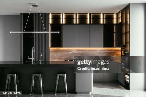 Cocina moderna en casa de lujo Cocina moderna en casa de lujo