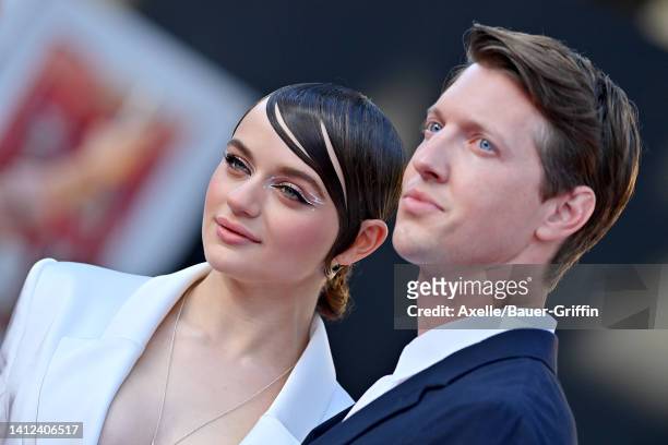 Joey King and Steven Piet attend the Los Angeles Premiere of Columbia Pictures' "Bullet Train" at Regency Village Theatre on August 01, 2022 in Los...