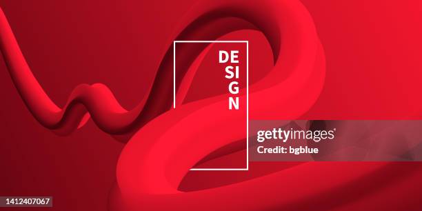 fluid abstract design on red gradient background - red liquid background stock illustrations