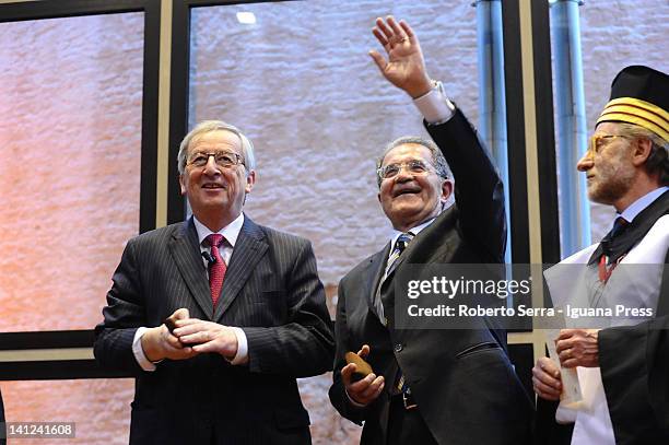 Jean Claude Junkers Prime Minister of Luxembourg and president of the Euro Group, Romano Prodi Former President of European Commission and Ivano...
