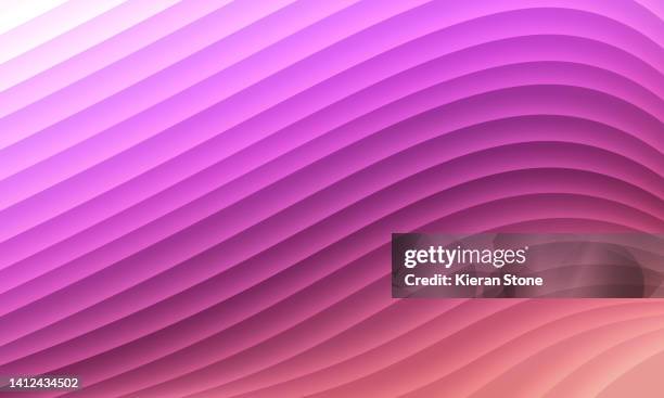 lines with curves and colour gradient abstract background - lavender color fotografías e imágenes de stock