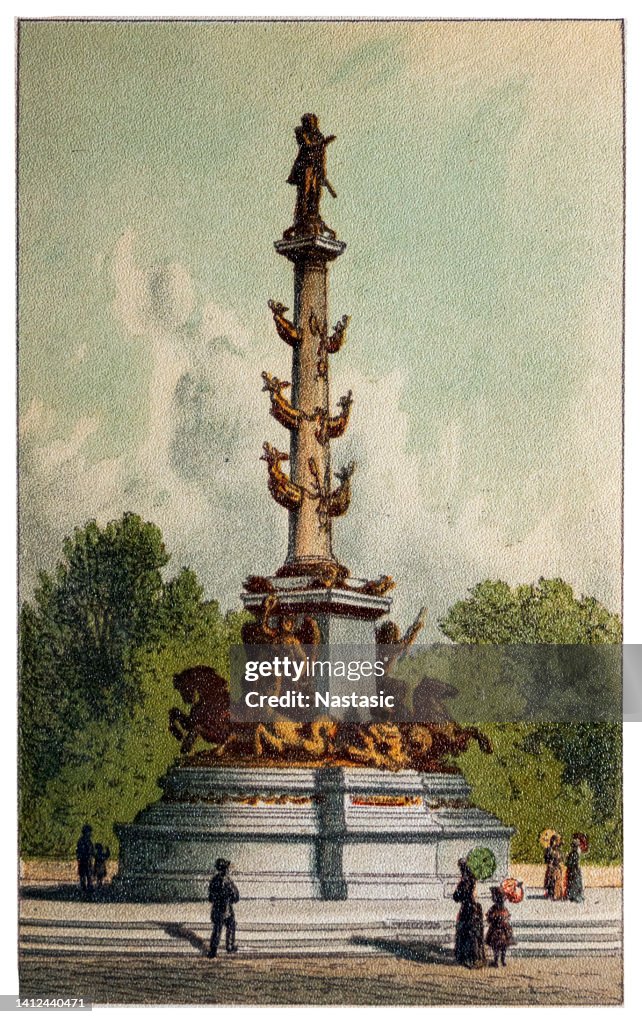 Monument of Wilhelm von Tegetthoff (1827-1871) an Austrian Admiral in Vienna