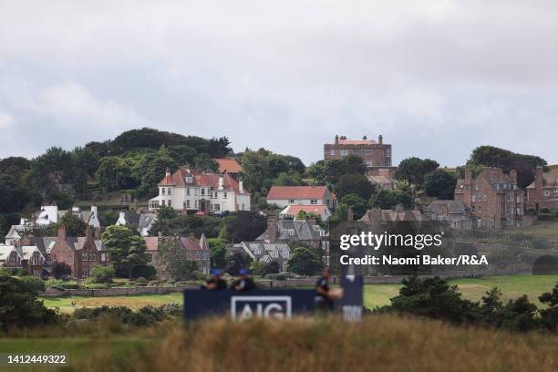 General view behind the 4th hole tee box during the Pro-Am prior to the AIG Women's Open at Muirfield on August 02, 2022 in Gullane, Scotland.