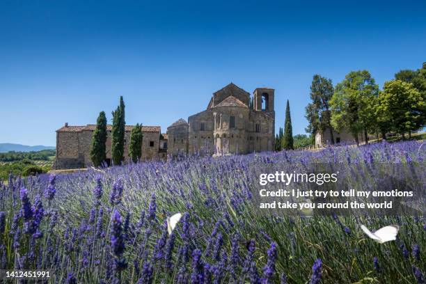 romanesque parish church of romena, arezzo - tuscany - toscana foto e immagini stock