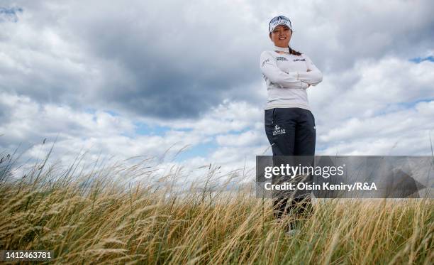 Jin Young Ko of South Korea poses for a portrait during the Pro-Am prior to the AIG Women's Open at Muirfield on August 02, 2022 in Gullane, Scotland.