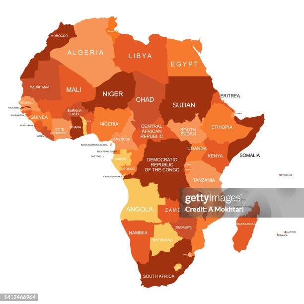 illustrazioni stock, clip art, cartoni animati e icone di tendenza di mappa dell'africa con dettagli di ogni paese. - repubblica del camerun