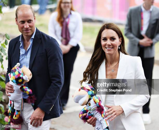 Kate Middleton, Duchess of Cambridge and Prince William, Duke of Cambridge leave the Women's Hockey Group Stage games on day five of the Birmingham...