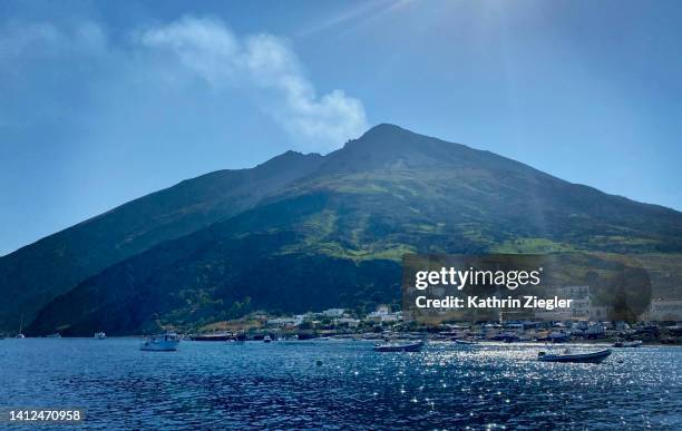 stromboli island, italy - stromboli stock-fotos und bilder