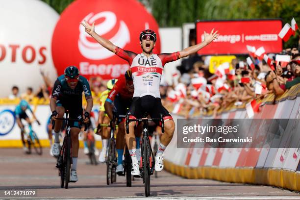 Pascal Ackermann of Germany and UAE Team Emirates celebrates winning during the 79th Tour de Pologne 2022 - Stage 4 a 179,4km stage from Lesko to...