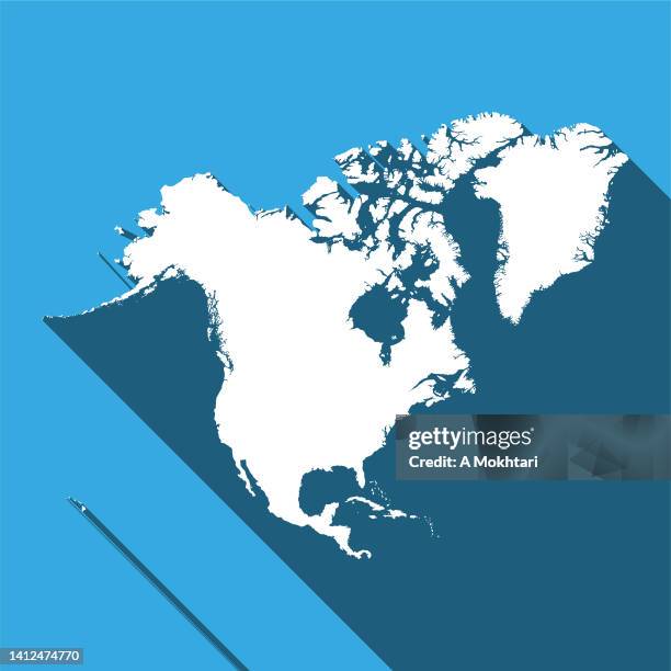map of north america. - panama hat stock illustrations