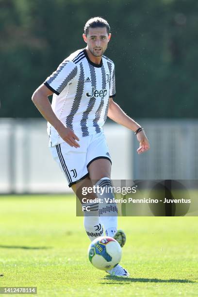 Adrien Rabiot of Juventus U23 in action during the Pre-Season Friendly between Juventus U23 and Fossano at Juventus Center Vinovo on July 31, 2022 in...