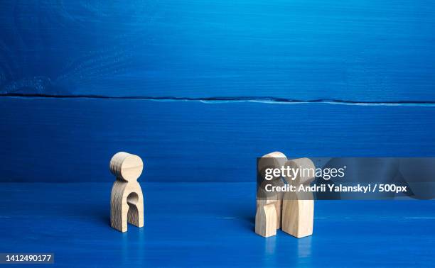 figurine with a void shape of a child and family of parents with a child - surrogacy stock pictures, royalty-free photos & images