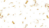 Confetti on a transparent background.