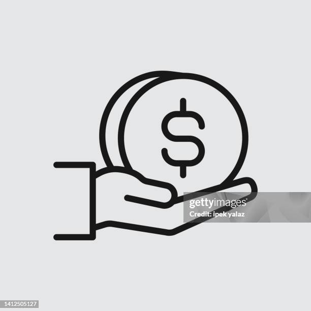 business line icon with editable stroke - man looking at computer screen stock illustrations