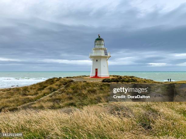 waipapa point lighthouse, otara, new zealand - southland new zealand stock pictures, royalty-free photos & images