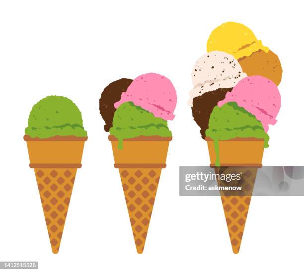 bildbanksillustrationer, clip art samt tecknat material och ikoner med ice cream - glasstrut