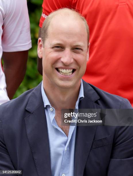 Prince William, Duke of Cambridge during a visit to SportsAid House at the 2022 Commonwealth Games on August 02, 2022 in Birmingham, England. The...