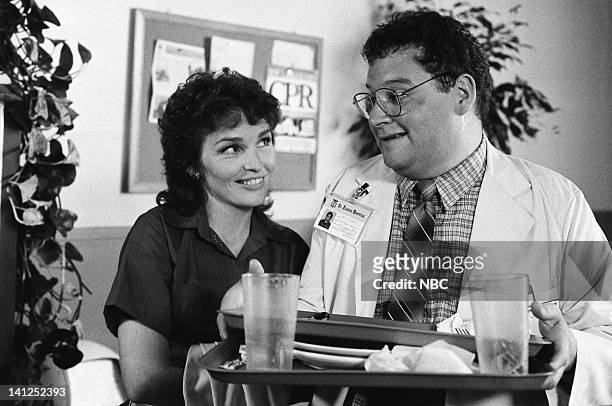 Breathless" Episode 5 -- Pictured: Sagan Lewis as Doctor Jacqueline Wade, Stephen Furst as Doctor Elliot Axelrod -- Photo by: Trey Hamilton/NBCU...