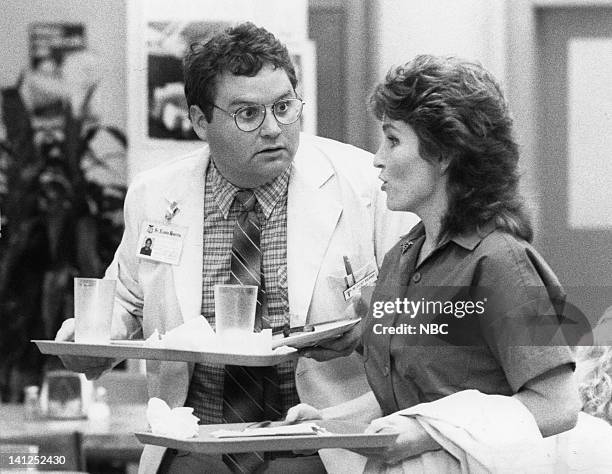 Breathless" Episode 5 -- Pictured: Stephen Furst as Doctor Elliot Axelrod, Sagan Lewis as Doctor Jacqueline Wade -- Photo by: Trey Hamilton/NBCU...