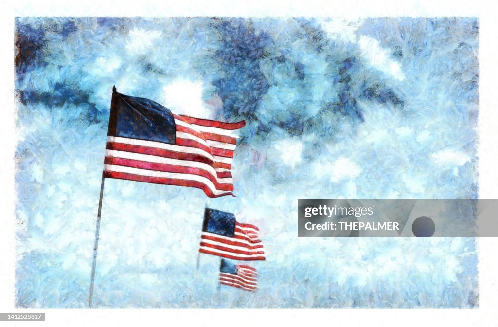 American flag digital manipulation