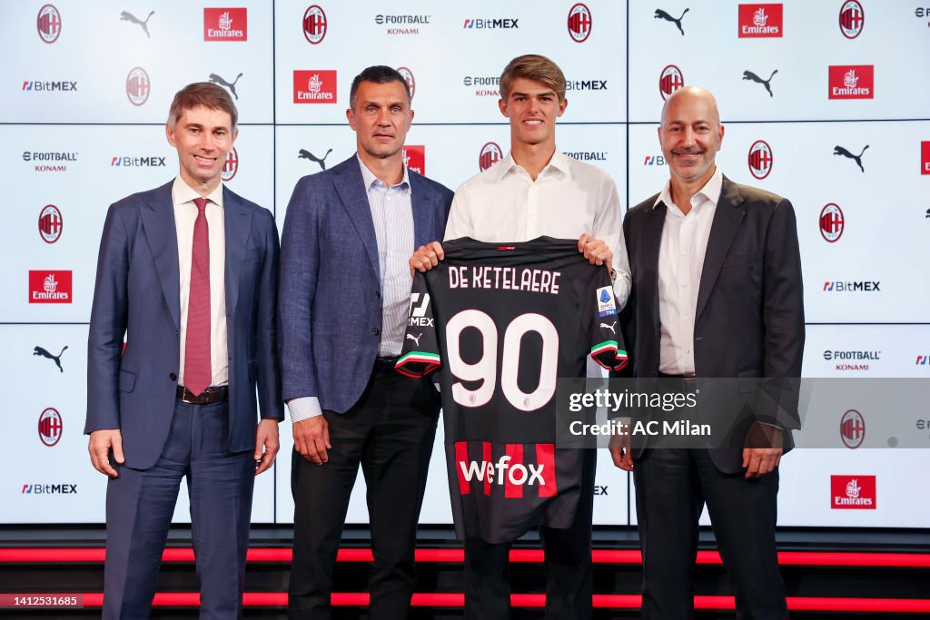 AC Milan Unveil New Signing Charles De Ketelaere
