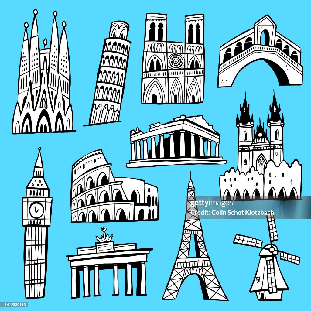 Europa Sehenswürdigkeiten Kritzeleien