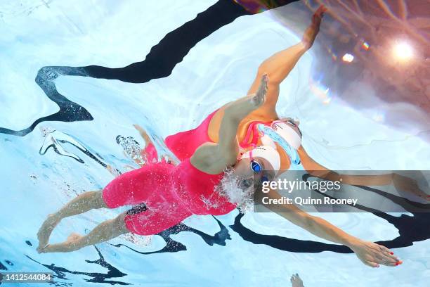 Tatjana Schoenmaker of Team South Africa competes in the Women's 100m Breaststroke Final on day five of the Birmingham 2022 Commonwealth Games at...