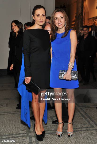 Ella Krasner and Silvia Bruttini attend the Design Fund Gala in aid of Victoria and Albert Museum at The V&A on March 13, 2012 in London, England.