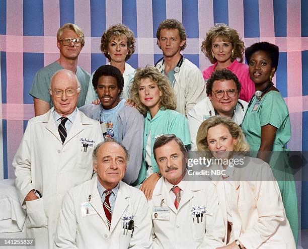 Season 5 -- Pictured: Ed Begley Jr. As Dr. Victor Ehrlich, Christina Pickles as Nurse Helen Rosenthal, David Morse as Dr. Jack 'Boomer' Morrison,...