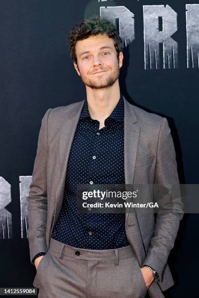 Jack Quaid attends the Premiere of 20th Century Studios' "Prey" at Regency Village Theatre on August 02, 2022 in Los Angeles, California.