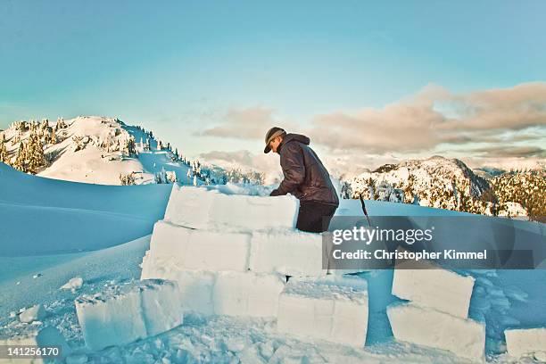 igloo building - igloo stock pictures, royalty-free photos & images