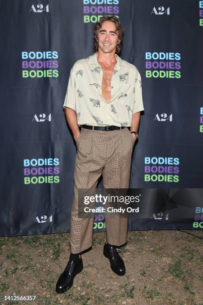 Lee Pace attends the A24's "Bodies Bodies Bodies" New York Screening on August 02, 2022 at Fort Greene Park in New York City.