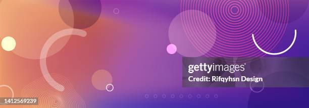 abstract blue, orange and pink gradient geometric shape circle background. modern futuristic background. can be use for landing page, book covers, brochures, flyers, magazines, any brandings, banners, headers, presentations, and wallpaper backgrounds - gradient blob stock illustrations