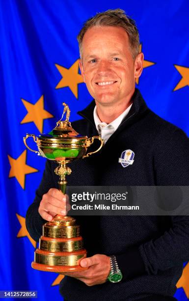 European Ryder Cup Captain Luke Donald poses for a portrait on August 01, 2022 in West Palm Beach, Florida.