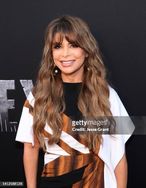 Paula Abdul attends the Prey Premiere at Regency Village Theatre in Los Angeles, California on August 2, 2022.