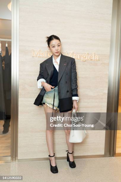 Lee Joo-myung attends Maison Margiela boutique reopening event at the main branch of Lotte Department Store on June 30, 2022 in Seoul, South Korea.