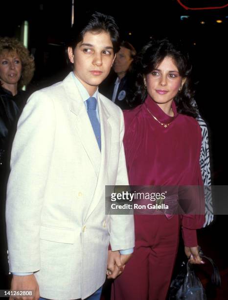 Ralph Macchio and Phyllis Fierro at the Premiere of 'Crossroads', Mann's Chinese Theatre, Hollywood.
