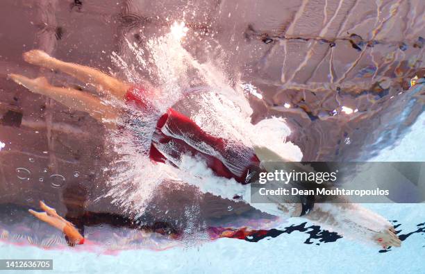 Summer McIntosh of Team Canada competes in the Women's 400mn Freestyle Heats on day six of the Birmingham 2022 Commonwealth Games at Sandwell...