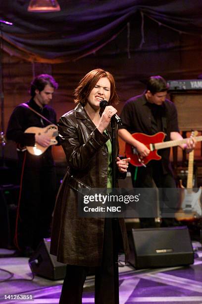 Episode 1796 -- Pictured: Kristyn Osborn of musical guest SHeDAISY performs on March 10, 2000 --