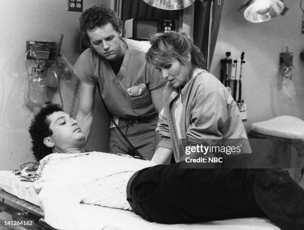 After Life" Episode 9 -- Pictured: Howie Mandel as Dr. Wayne Fiscus, David Morse as Dr. Jack Morrison, Sagan Lewis as Dr. Jacqueline Wade -- Photo...