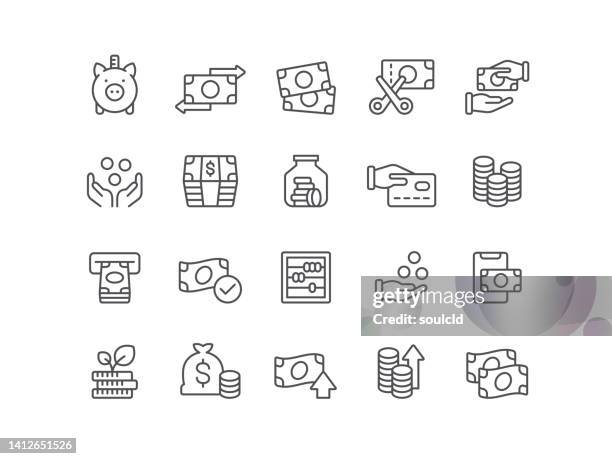 money icons - abacus stock illustrations