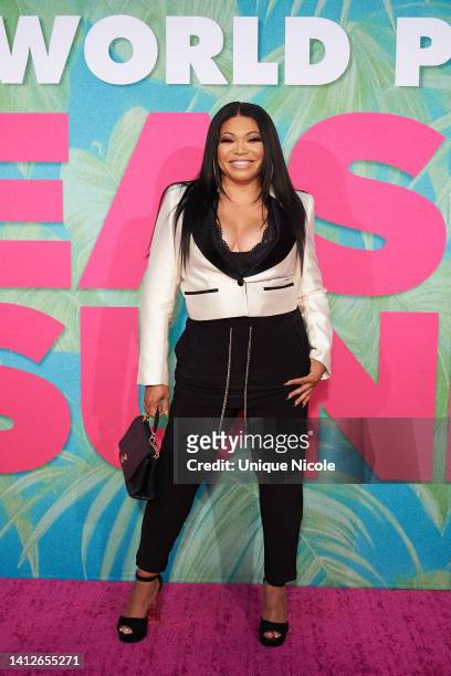 Tisha Campbell attends the premiere of Universal Pictures' "Easter Sunday" at TCL Chinese Theatre on August 02, 2022 in Hollywood, California.