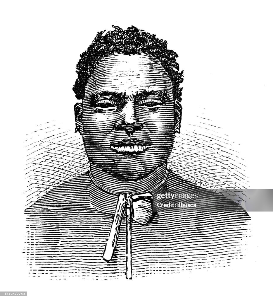 Antique illustration, ethnography and indigenous cultures: Africa, Sotho