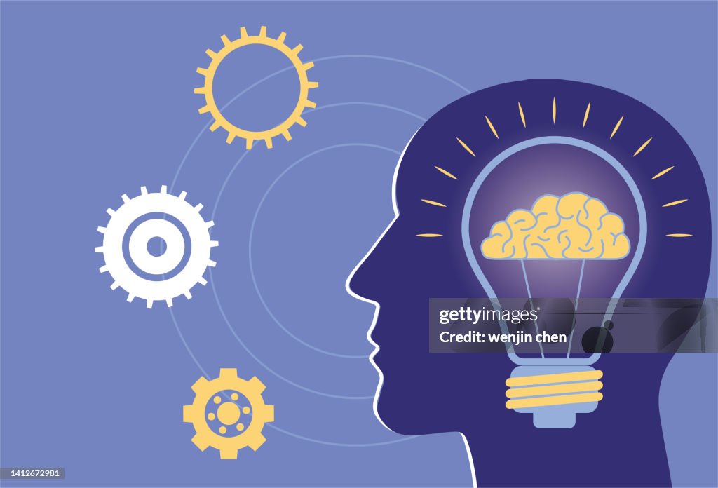 Brain Inspiration Human Brain Inspiration And Creation High-Res Vector Graphic - Getty Images