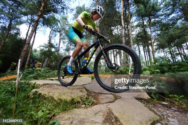 Zoe Cuthbert of Team Australia competes during the Women's Cross-country Final on day six of the Birmingham 2022 Commonwealth Games at Cannock Chase...