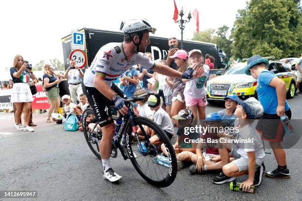 Mark Cavendish of United Kingdom and Team Quick-Step - Alpha Vinyl with fans during the 79th Tour de Pologne 2022, Stage 5 a 178,1km stage from...