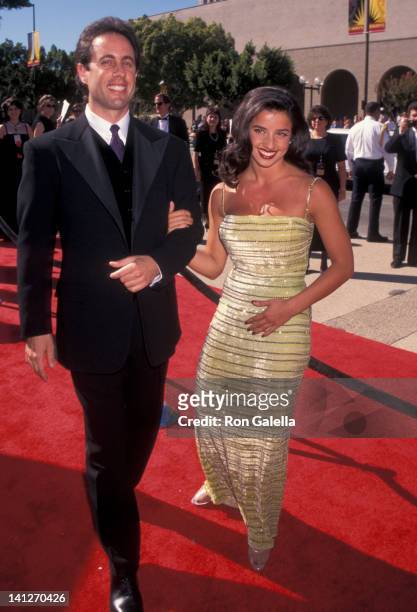Jerry Seinfeld and Shoshanna Lonstein at the 48th Annual Primetime Emmy Awards, Pasadena Civic Auditorium, Pasadena.